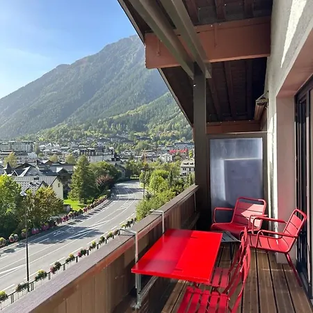 公寓 Mont-blanc View - Panoramic Balcony - Centre 霞慕尼